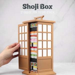 Caja Shoji Stack para Sushi, contenedor de almacenamiento impreso en 3D, organizador de PLA.