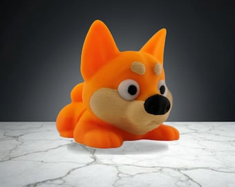 Flexi Shiba Inu Zabawka dla psa, drukowana w 3D, przegubowa, słodka figurka psa, dekoracja biurka, zabawny prezent