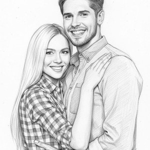 Custom Sketch From Photo, Digital Sketch Art, Sketch Portrait, Pencil Drawing, Wall Art Sketch, Sketch Art, Pencil Sketch, Vintage Sketch