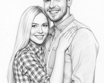 Custom Sketch From Photo, Digital Sketch Art, Sketch Portrait, Pencil Drawing, Wall Art Sketch, Sketch Art, Pencil Sketch, Vintage Sketch