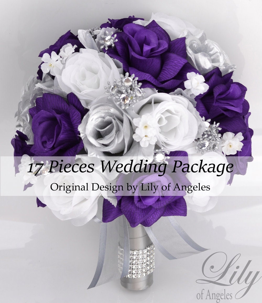 Wedding Bouquet Groom Brides Wedding bouquet Ivory/Grey Bridesmaids Wedding Bouquet Groom Brides Wedding bouquet Ivory/Grey Bridesmaids