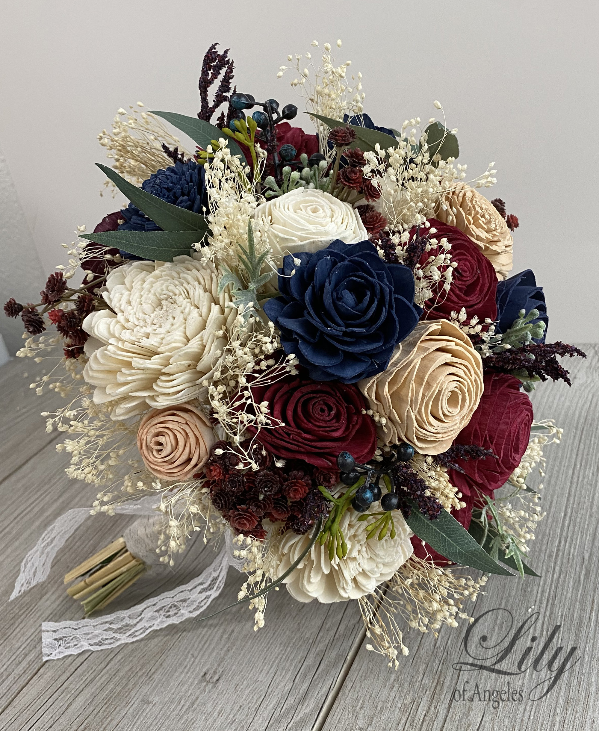 Fall Wedding - Marine Navy, Wine Burgundy, Ivory, and Sunflowers Artif –  Angel Isabella