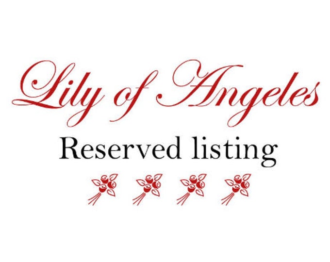 Reserved listing