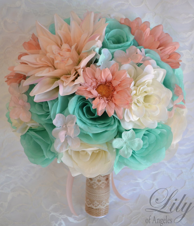 Wedding Bouquet Bridal Bouquet Bridesmaid Bouquet Silk Etsy