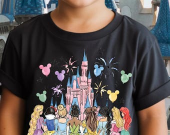 Disneyland Girls Trip Shirt, Disney Princess Castle Tote Bag