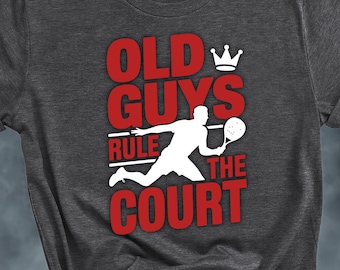 Pickleball Lover Gift for Dad Grandpa. Old Guys Rule The Court Pickleball Shirt