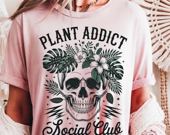 Plant Lover Gift, Funny Botanical Tee for Women Men, Addict Social Club Design
