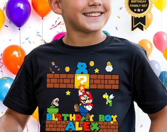 Personalized Cartoon Birthday Shirts, Family Matching Tees