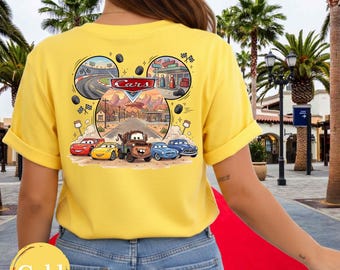 Cars Back Print Shirt, Lightning McQueen Tee, Radiator Springs Family Shirt