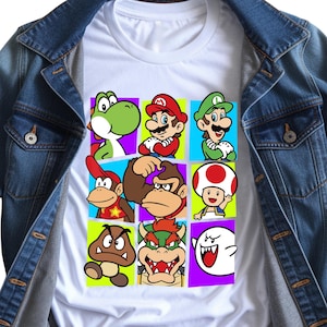 Super Mario Galaxy Movie Shirt, Mario Characters Graphic Tee, Kids Gamer Apparel bild 1