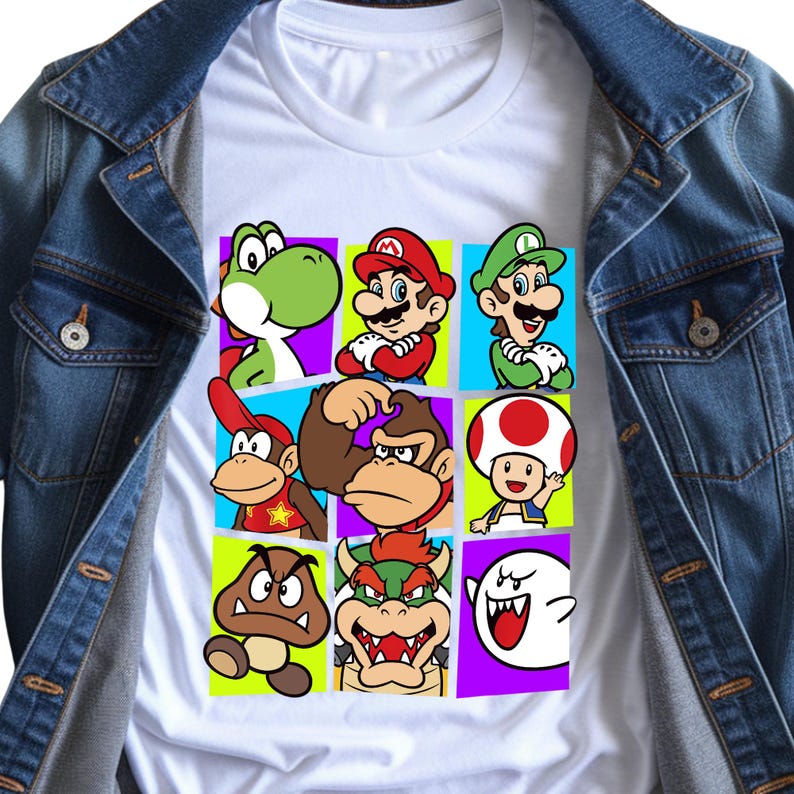 Super Mario Galaxy Movie Shirt, Mario Characters Graphic Tee, Kids Gamer Apparel bild 1