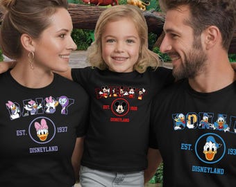 Disney Character Shirt, Disneyland Family Trip Tee, Mickey Minnie Daisy Donald Goofy Pluto Pooh