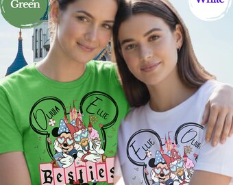 Personalized Disney Besties Shirt, Mom Daughter Matching Tee, Sisters Matching Trip Shirt