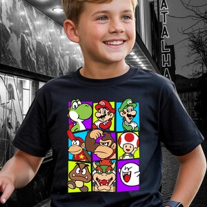 Super Mario Galaxy Movie Shirt, Mario Characters Graphic Tee, Kids Gamer Apparel bild 3