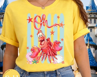 Sebastian Crab Shirt, Little Mermaid Tee, Disney Princess Shirt