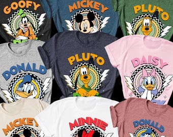 Disney Mickey Friends Matching Shirts, Family Vacation Outfit, Theme Park Trip Tee