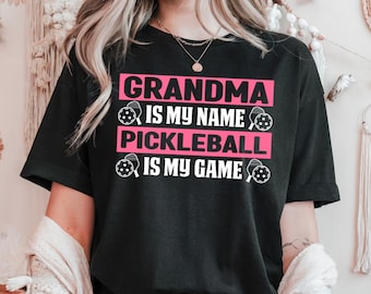 Pickleball Lover Grandma Gift, Pickleball Game Shirt or Tote Bag