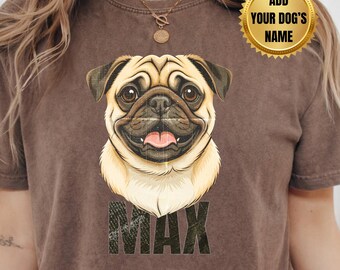 Custom Pug Mom Shirt, Personalized Dog Lover Tee & Tote Bag Gift