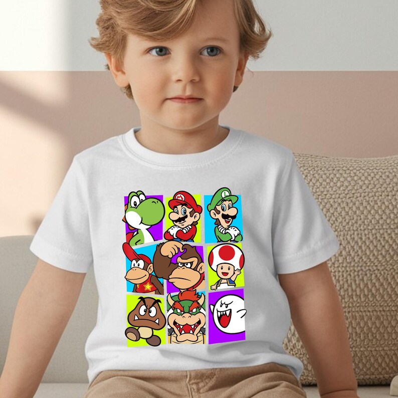 Super Mario Galaxy Movie Shirt, Mario Characters Graphic Tee, Kids Gamer Apparel bild 8