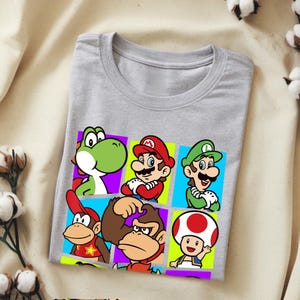Super Mario Galaxy Movie Shirt, Mario Characters Graphic Tee, Kids Gamer Apparel bild 6