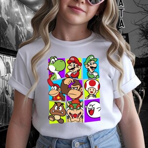Super Mario Galaxy Movie Shirt, Mario Characters Graphic Tee, Kids Gamer Apparel bild 7