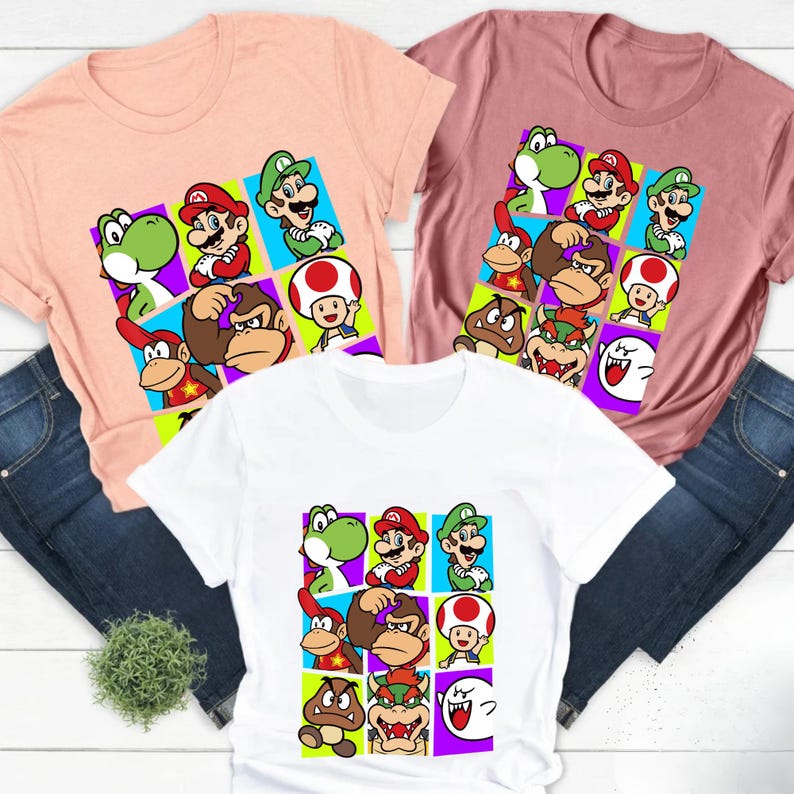 Super Mario Galaxy Movie Shirt, Mario Characters Graphic Tee, Kids Gamer Apparel bild 2