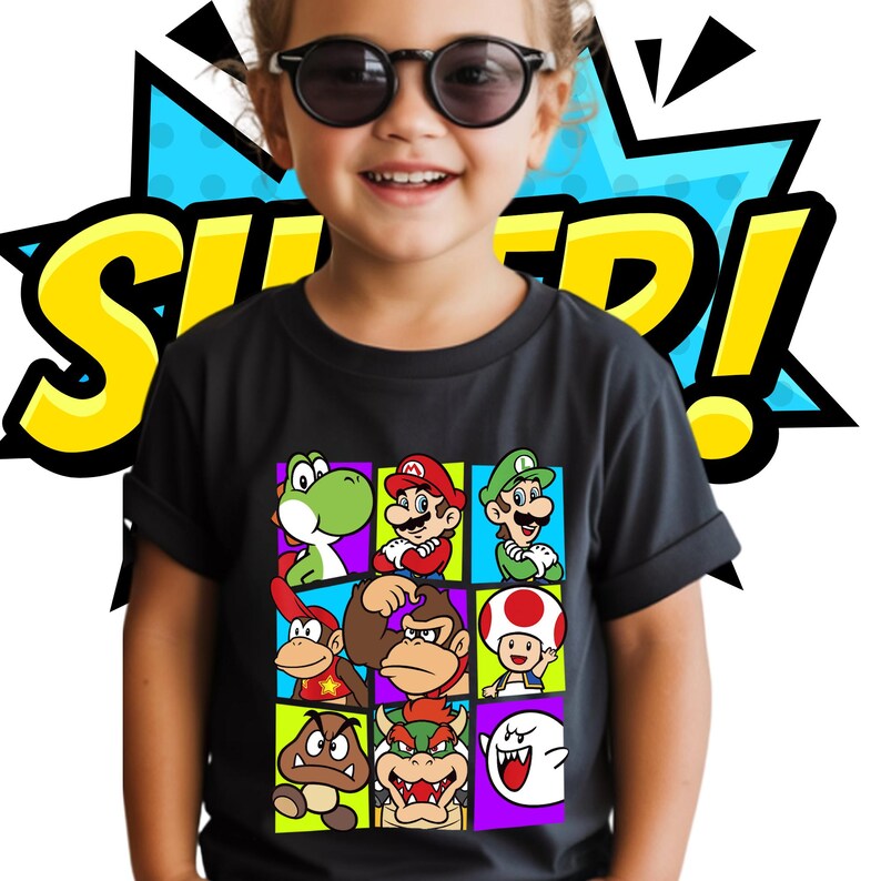 Super Mario Galaxy Movie Shirt, Mario Characters Graphic Tee, Kids Gamer Apparel bild 5