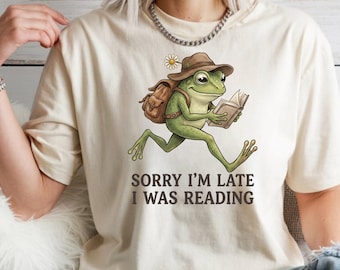 Frog and Road Reader Gift, Comfort Colors T-shirt