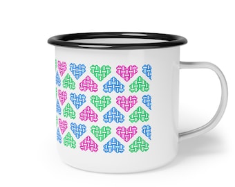 Polysexual Pride Enamel Mug - Celebrate What You Love