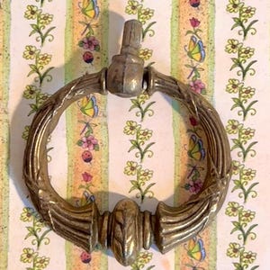 Set of 10 Vintage Cast Brass Drop Ring Drawer Pulls (N3894)