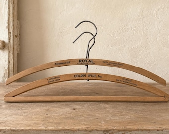 2 Wooden Advertising Stockton, CA Hangers Royal Cleaners Dyers - Golden West Inc Launderers & Cleaners