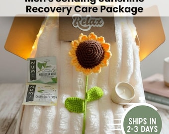 Cesta de regalo de autocuidado para hombres: paquete de bienestar y salud mental, caja de mimos con regalos de spa relajantes y kit de cuidado personal y alivio del estrés para hombres.