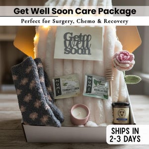 Kit de Presente "Abraço Hygge em uma Caixa" para Melhoras - Pacote de Cuidados para Quimioterapia, Cesta de Presente para Recuperação Pós-Cirúrgica, Kit de Cuidados Oncológicos para Mulheres