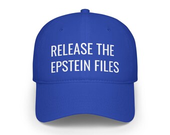 Wypuść czapkę bejsbolową z napisem „Epstein Files” | Oświadczenie polityczne, haftowany tekst