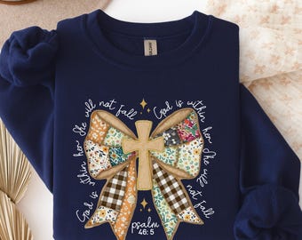 Psalm 46:5 Christian Sweatshirt – Religious Coquette Design