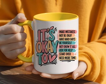 Mental Health Coffee Mug | Daily Affirmations Cup | Self-care Gift for Friend