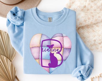 Custom Patchwork Sweatshirt for Cat Lovers