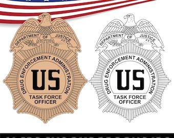 DEA Badge Vector Art, Task Force Officer Design (svg, Png, Dxf) - Etsy