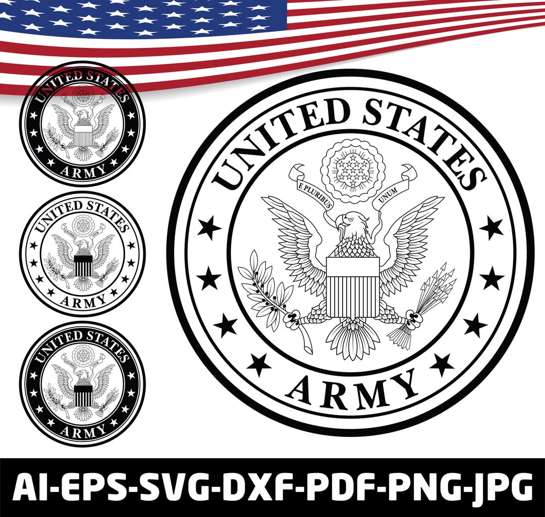 Seal of the United States Army SVG Vector, U.S Army Emblem, Cricut, Cut ...