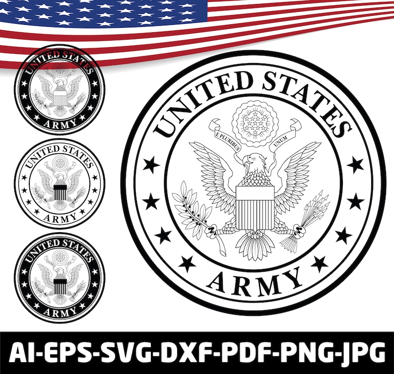 Seal of the United States Army SVG Vector, U.S Army Emblem, Cricut, Cut ...