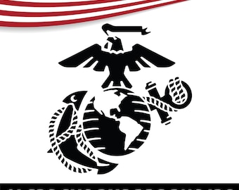 Us Marine Corps Design Svg Vector - Eagle, Globe, and Anchor, Cricut, Cut file