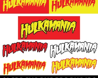 Hulkamania Logo Vector SVG Bundle, Cricut Cut File, Hulk Hogan