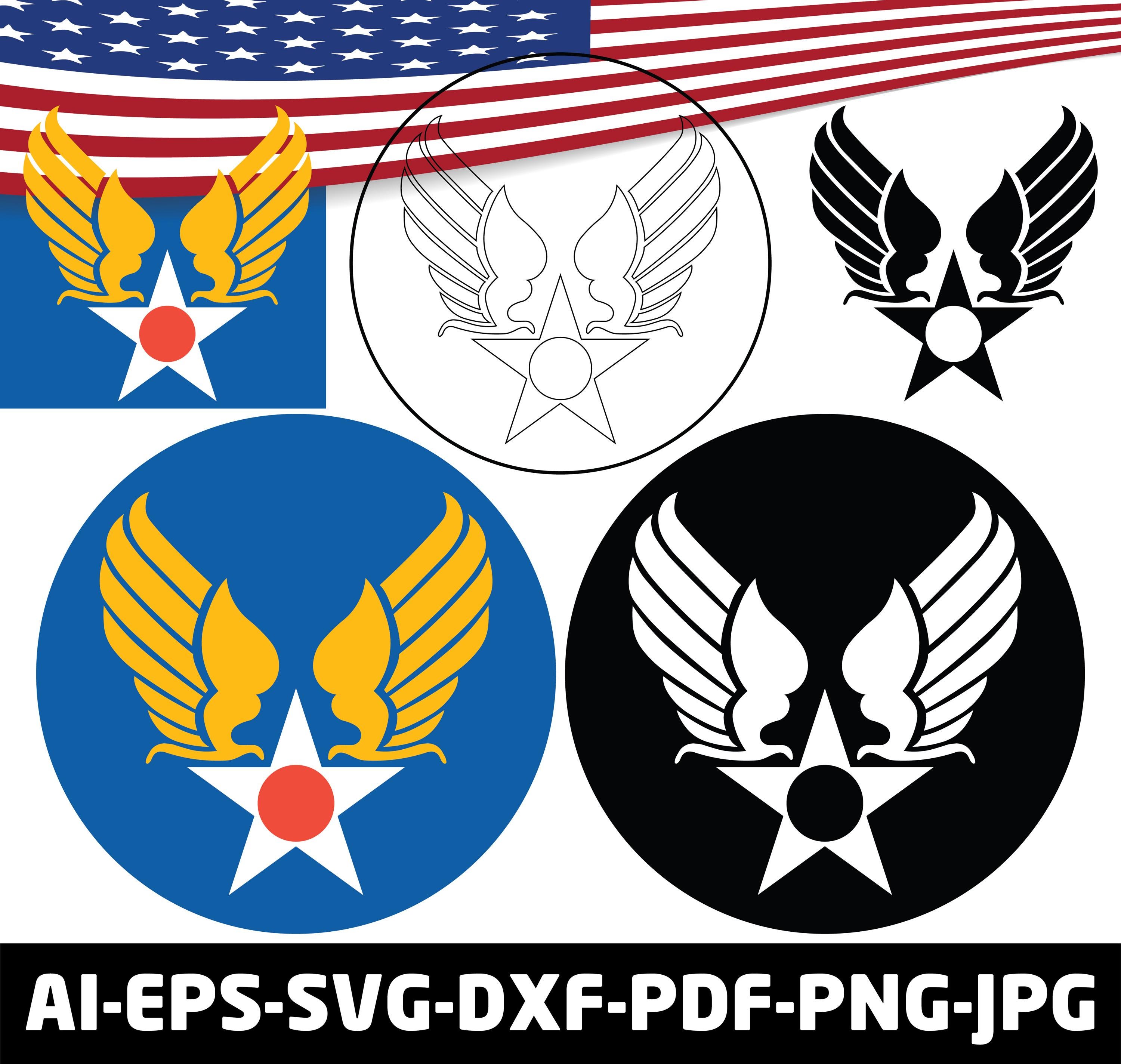 US Army Air Corps Hap Arnold Wings Svg Bundle Vector, Cricut, Cut