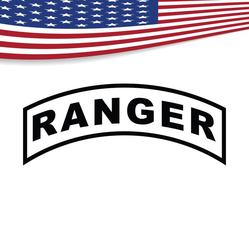 US Army Ranger Tab, SVG, Vector, Laser Cutting, Vector Art, Cut Files ...
