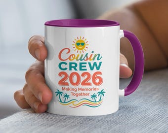 Cousin Crew 2026 Mug, Family Reunion Trip Gift, Making Memories Together, Summer Vacation Cup, Tropical Beach Family Gift