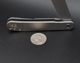 Titanium Frame Lock Knife with Textured Scales - Dreamtech Flipper - Customized for You