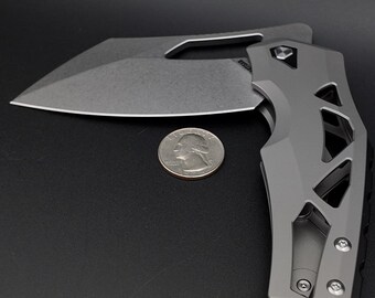 Titanium Frame Lock Large Pocket Knife - Artisan Cutlery Tortoise - Customized for You