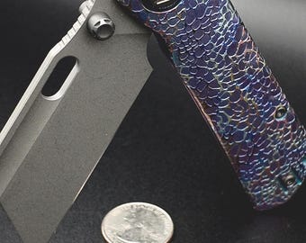 Anodized Titanium Kunwu Cochise Pocket Knife – One of a Kind