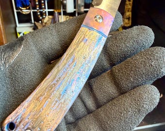 Titanium Modern Slipjoint Pocket Knife - Rough Ryder Apta - One of a Kind - Ready Today