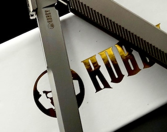 Titanium Button Lock Flipper Pocket Knife - Kubey- Tanto Blade - Customized for You